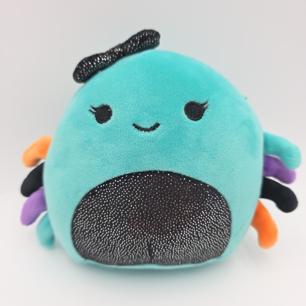 CUTE! Squishmallow 6" Cheryl the Spider 2024 Halloween Black Teal Purple